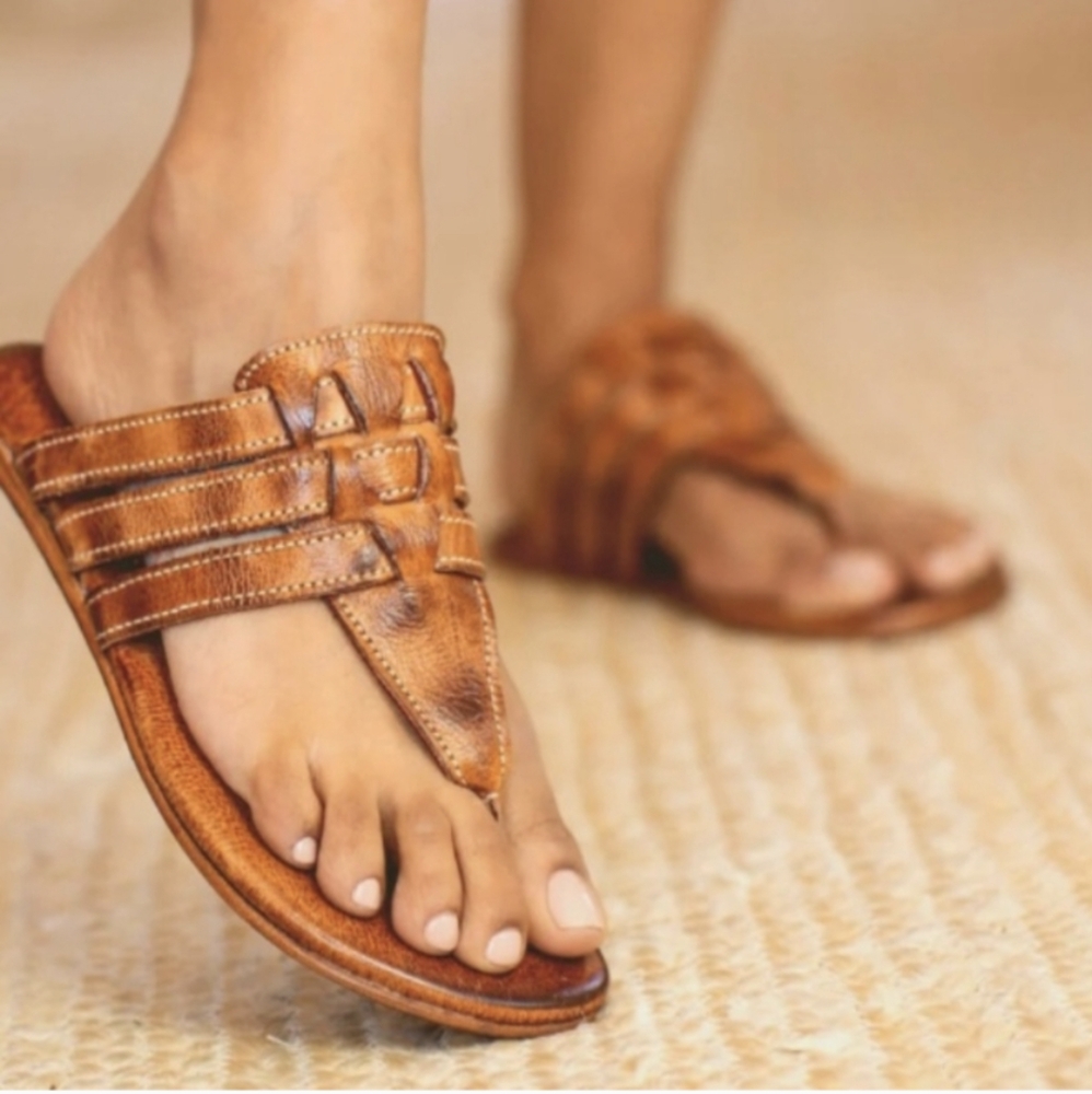 Bed Stu Brown Leather Sandals